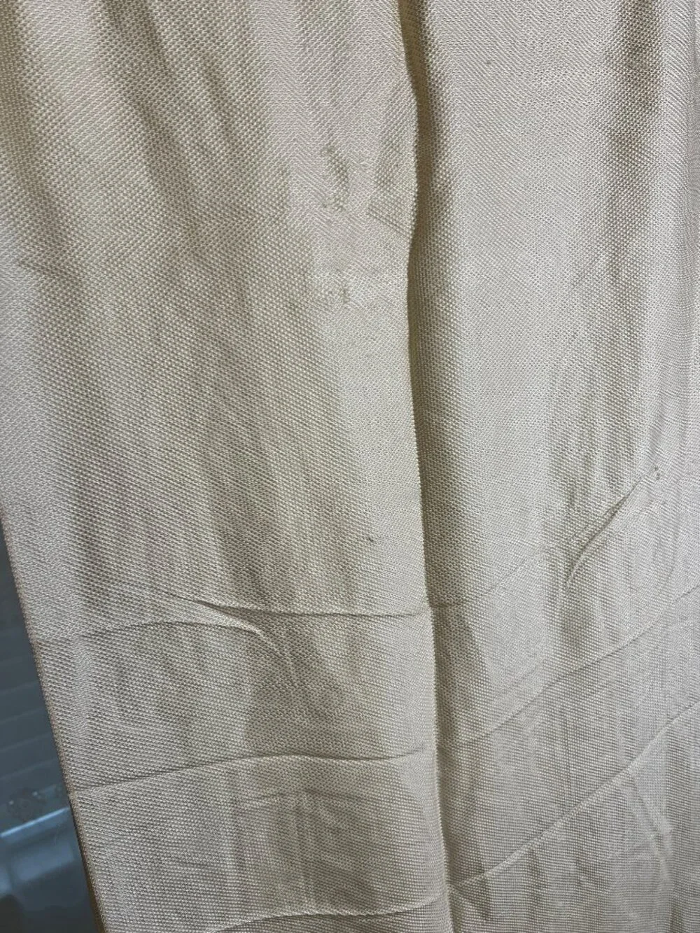 Giorgio Armani Cream Ivory Silk Jacquard Fringe Classic Italian Scarf Shawl
